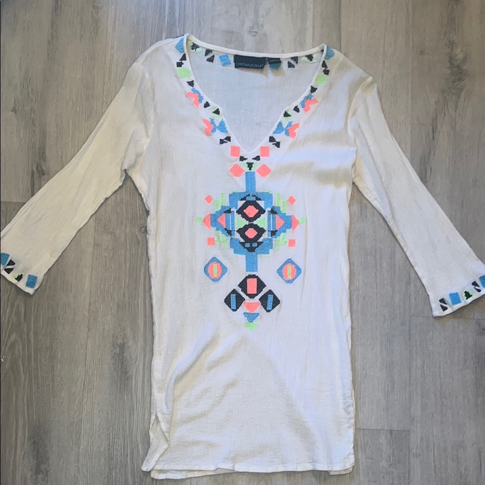 Cynthia Rowley Tulum Tribal  beach cover up XS
